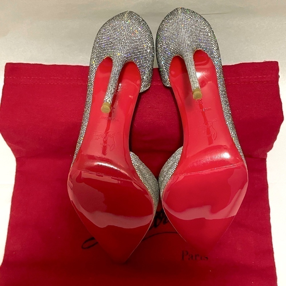 Christian Louboutin iconic ‘Iriza’ starburst discoball glitter Holo 100mm EU38 - Picture 7 of 10